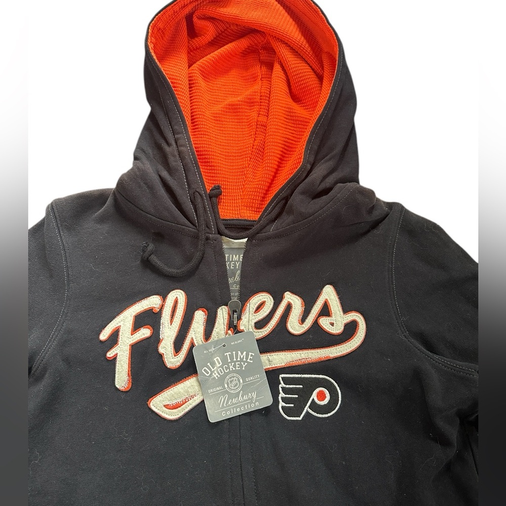 NWTS Philadelphia Flyers Nhl Old Time Hockey Hoodie Sweatshirt, Sz M, authentic - Picture 4 of 10